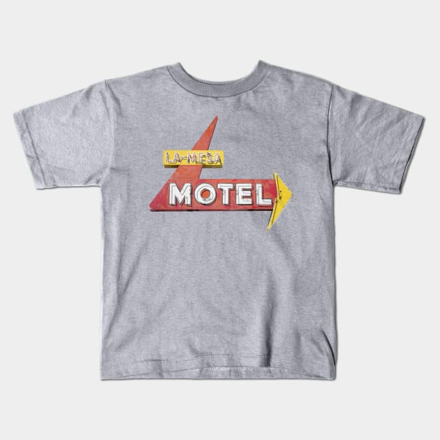 La Mesa Motel Sign Kids T-Shirt by Enzwell